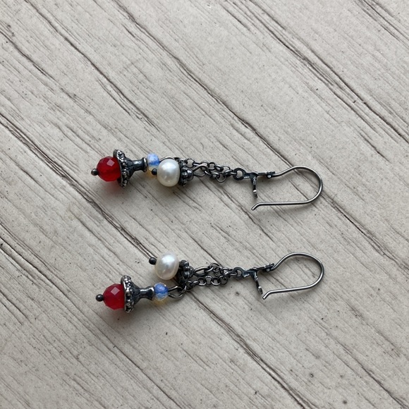 Sterling dangle earrings - Picture 4 of 5
